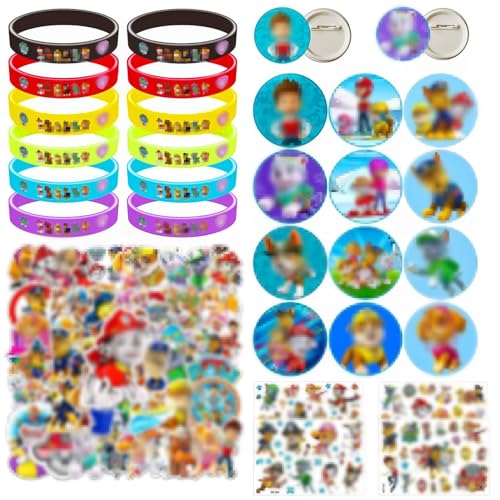 oosheon Kindergeburtstag Party Dekoration,12 Kinder Silikon Armband,12 Knopfnadeln Abzeichen,50 Aufkleber 4 Blätter Tattoo für Kinder Geburtstag Geschenk, Thema Party oosheon Kindergeburtstag Party Dekoration,12 Kinder Silikon Armband,12 Knopfnadeln Abzeichen,50 Aufkleber 4 Blätter Tattoo für Kinder Geburtstag Geschenk, Thema Party von oosheon