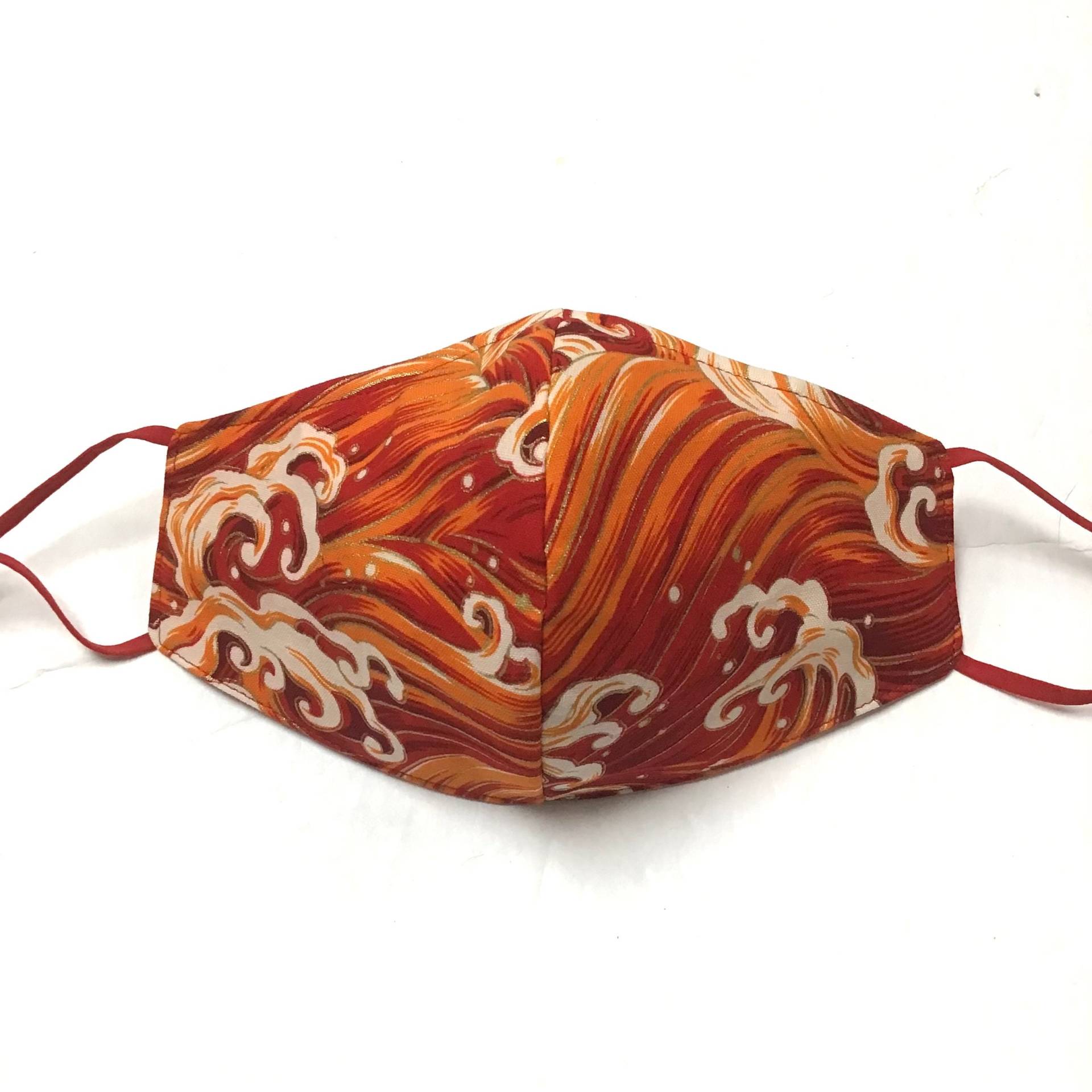 Japan Rote Welle Dreifach Gefüttert Gesichtsmaske Verstellbar Reversible One Size Für Alle Japan Rote Welle Dreifach Gefüttert Gesichtsmaske Verstellbar Reversible One Size Für Alle von originalsbyhitomi