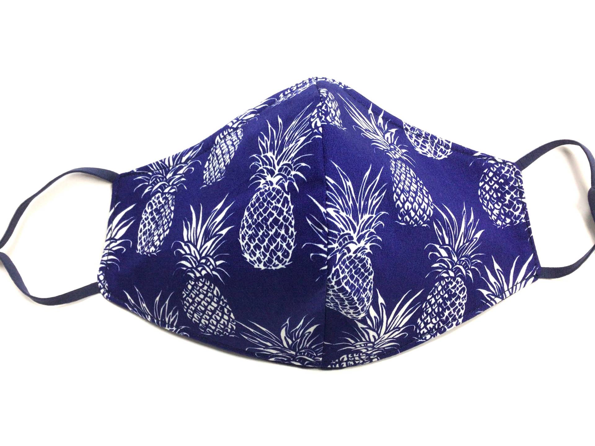 Marineblaue Ananas Dreifach Gefütterte Gesichtsmaske von originalsbyhitomi