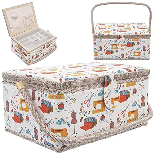 orion group Nähkästchen Nähkorb Organizer Aufbewahrungskästchen für Nähzubehör Nähgarne 30x23x12x16 cm orion group Nähkästchen Nähkorb Organizer Aufbewahrungskästchen für Nähzubehör Nähgarne 30x23x12x16 cm von orion group