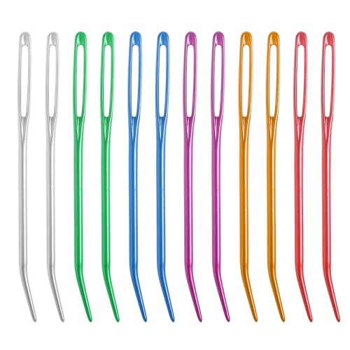 Oruola 12 Stück Gebogene Stopfnadeln,7cm Lang Garnnadel Set,Stopfnadeln mit Großem Öhr,Nähnadeln,Aluminium Nähnadeln mit Großem Öhr,Gobelinnadeln für Weben Wolle Stricken Häkeln Handgenähtes Leder Oruola 12 Stück Gebogene Stopfnadeln,7cm Lang Garnnadel Set,Stopfnadeln mit Großem Öhr,Nähnadeln,Aluminium Nähnadeln mit Großem Öhr,Gobelinnadeln für Weben Wolle Stricken Häkeln Handgenähtes Leder von oruola