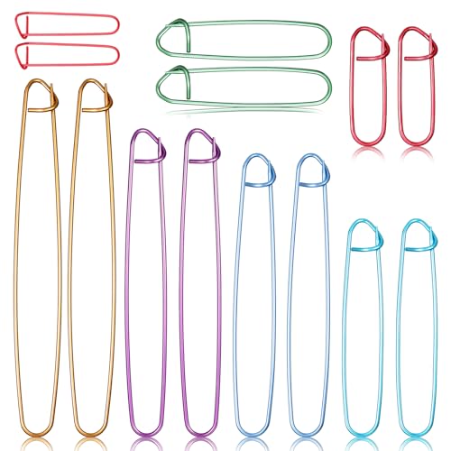 Oruola 14-teiliges Aluminium-Stichhalter zum Stricken, Stricken, Maschenhalter-Set, bunte Zinklegierung, Garn-Stichhalter-Set, Häkelwerkzeuge für DIY-Decken, Schals, Pullover und mehr Oruola 14-teiliges Aluminium-Stichhalter zum Stricken, Stricken, Maschenhalter-Set, bunte Zinklegierung, Garn-Stichhalter-Set, Häkelwerkzeuge für DIY-Decken, Schals, Pullover und mehr von oruola
