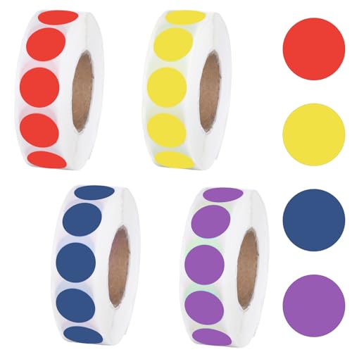 Oruola 4 Rollen Markierungspunkte,1.9 CM Punkte Aufkleber,Bunte Klebepunkte,4000 Stück Runde Aufkleber,Farbige Klebepunkte für DIY,Büro,Schule,Zuhause,Klassenzimmer,Markierung,Geschäft Oruola 4 Rollen Markierungspunkte,1.9 CM Punkte Aufkleber,Bunte Klebepunkte,4000 Stück Runde Aufkleber,Farbige Klebepunkte für DIY,Büro,Schule,Zuhause,Klassenzimmer,Markierung,Geschäft von oruola