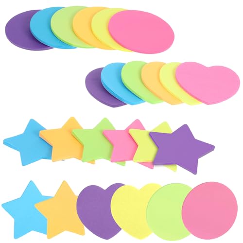 Oruola Haftnotizen Kinder,540 Blatt Haftnotizen Klebezettel,Farbige Haftnotizen,Sticky Notes in Herz,Stern und Rund Form für Büro,Schule,Zuhause,6 Farben Oruola Haftnotizen Kinder,540 Blatt Haftnotizen Klebezettel,Farbige Haftnotizen,Sticky Notes in Herz,Stern und Rund Form für Büro,Schule,Zuhause,6 Farben von oruola
