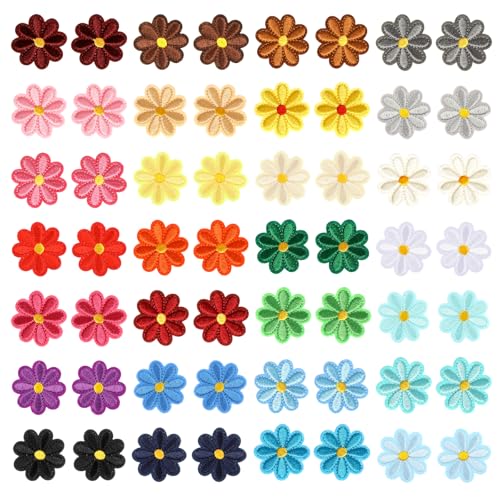 Oruola 56 Stück Gänseblümchen Aufnäher zum Aufbügeln,Blumen Patches zum Aufnähen,Gänseblümchen Aufbügel Patches,Gänseblümchen Blume Bügelbilder für Hut,Jeans,Jacken,DIY,4 x 4 cm,28 Farben Oruola 56 Stück Gänseblümchen Aufnäher zum Aufbügeln,Blumen Patches zum Aufnähen,Gänseblümchen Aufbügel Patches,Gänseblümchen Blume Bügelbilder für Hut,Jeans,Jacken,DIY,4 x 4 cm,28 Farben von oruola