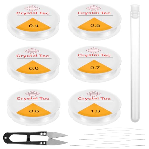 Oruola 6 Spule Schnur für Armbänder,Elastisches Band für Armbänder,Elastisches Nylonschnur Band,0.4mm bis 1.0mm Perlenband Elastisch für DIY-Schmuck,Perlenschmuck,Basteln,Anhänger Oruola 6 Spule Schnur für Armbänder,Elastisches Band für Armbänder,Elastisches Nylonschnur Band,0.4mm bis 1.0mm Perlenband Elastisch für DIY-Schmuck,Perlenschmuck,Basteln,Anhänger von oruola