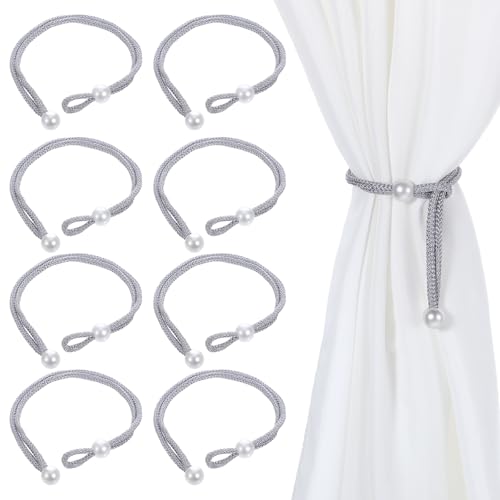 Oruola 8 Stück Vorhang Raffhalter,Gardinen Raffhalter mit Perlenvorhangschnalle,Kordelhalter,Verstellbare Curtain Tiebacks für Zuhause,Hotel,Büro,Fenster,Einfacher Stil Gardinenhalter Oruola 8 Stück Vorhang Raffhalter,Gardinen Raffhalter mit Perlenvorhangschnalle,Kordelhalter,Verstellbare Curtain Tiebacks für Zuhause,Hotel,Büro,Fenster,Einfacher Stil Gardinenhalter von oruola