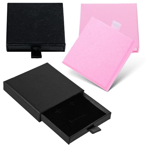 oruola 4 Stück Jewelry Box Gift,Schmuck Geschenkbox,Schmuckschachtel,Schmuckverpackungen für Armbänder,Ohrringe,Halsketten,Geschenkboxen für Schmuck,8x8x1.85 cm Schwarz & Rosa oruola 4 Stück Jewelry Box Gift,Schmuck Geschenkbox,Schmuckschachtel,Schmuckverpackungen für Armbänder,Ohrringe,Halsketten,Geschenkboxen für Schmuck,8x8x1.85 cm Schwarz & Rosa von oruola
