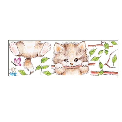 osiuujkw Wandaufkleber Kätzchen Tapete PVC Umgebung Umstände Poster Dekoration Cartoon Tier Selbstmontage Niedlich osiuujkw Wandaufkleber Kätzchen Tapete PVC Umgebung Umstände Poster Dekoration Cartoon Tier Selbstmontage Niedlich von osiuujkw