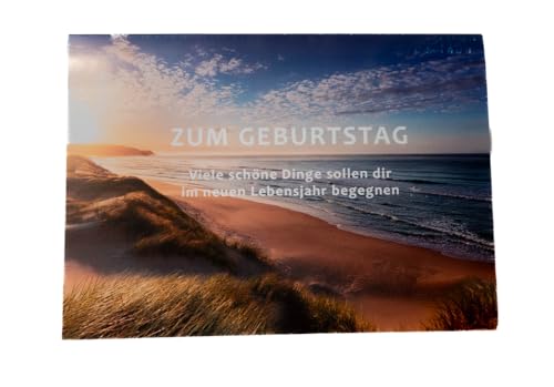 osters muschel-sammler-shop DEICHliebe Maritime Grußkarten-Set, 10 Doppelkarten mit Umschlag, 12,5 x 17,5 cm, Geburtstag/Danke/Trauer/Neutral, 300g Papier, Mehrfarbig (Geburtstag 2) von osters muschel-sammler-shop