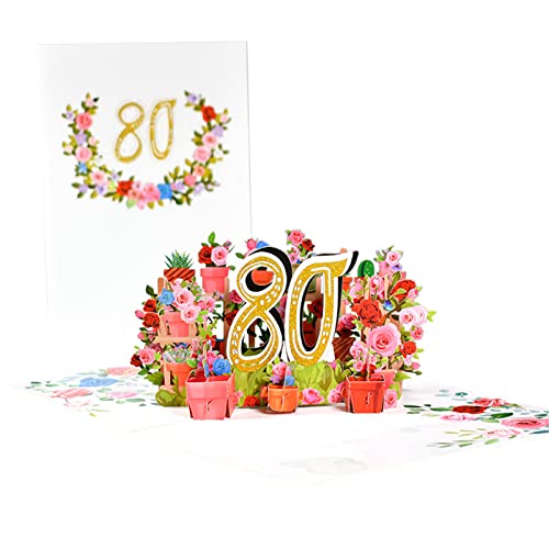 oueyfer 3D Blumen Jubiläumskarte Grußkarte Mit Kleinem Kartenumschlag Set Für Hochzeitspaar Geburtstag Jahrestag Erinnerung 3D Jubiläumskarte Für Paare von oueyfer