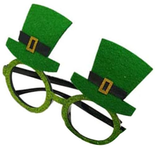 oueyfer Patricks Day Brille Grün Kleeblatt Brille Patricks Brille Lucky Irish Eyeglasses Patricks Day Zubehör Geschenke Patrick's Day Brille von oueyfer