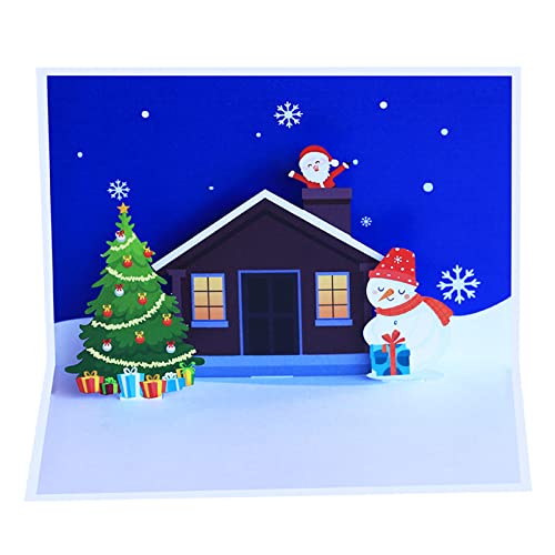 oueyfer Weihnachtsgrußkarten 3D Für Karten Feiertagsgrußkarten Weihnachtsfeier Für Geschenkkarten Weihnachtskarten Weihnachtskarten Mit Lichtern Und Musik von oueyfer