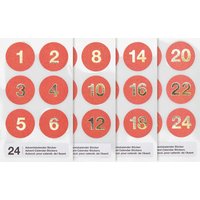 Adventskalender-Sticker - Rot von Rot