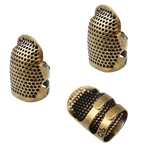 oupados 3 Stück Verstellbar Rutschfest Kupfer Fingerhut Nähen Fingerhut Fingerhut Ring Nähwerkzeug Kit- Mittlere Größe oupados 3 Stück Verstellbar Rutschfest Kupfer Fingerhut Nähen Fingerhut Fingerhut Ring Nähwerkzeug Kit- Mittlere Größe von oupados