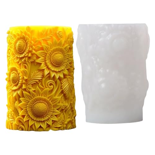 our fave Blumen-Zylinder-Kerzenform, Schnitzmuster, Silikonformen, Ornament-Formen, handgefertigte Gießformen, Bastelbedarf von our fave