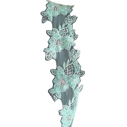 our fave Blumenverzierung, Perlen, bestickte Applikation, Bastelbedarf, für Hochzeitskleid, Rock, Vorhang, Dekoration von our fave