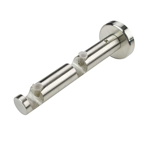 Ourdeco Doppelträger, 2-läufig, 10 cm für Gardinenstangen ø 12 mm | 1 Stück | edelstahl von ourdeco