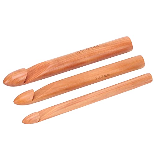 Bambushäkchen Hakenhandgefertigte Stricknadelngarnfahrzeuge 20 cm/7,9 Zoll große Häkelhaken (Karbonisierte Farbe) von outdoorm