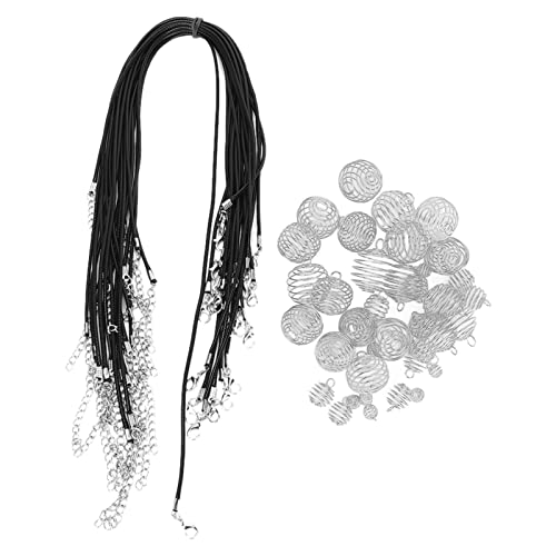 Legierung Frühlingsball Haar Dreadlocks Perlen PU Cowide Seil DIY Halskette Accessoires für Partys Mode Shows (Typ 1) von outdoorm