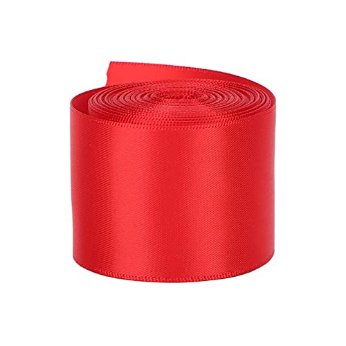Satinband Doppelgesicht Polyester DIY -Band für Geschenkverpackung 1,5 Zoll (Rot) von outdoorm