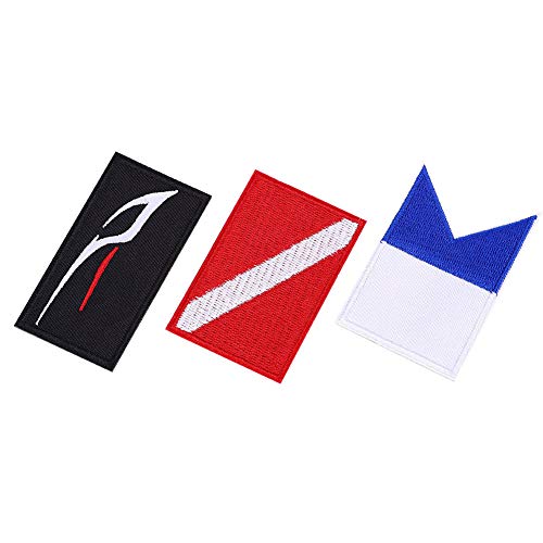 Sticked Scuba Diving Flagge Patches Langlebiges Abzeichen für Rucksackhut -Taucherdekoration von outdoorm