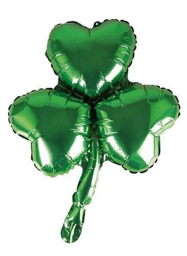 P'TIT CLOWN - St. Patrick's Day Aluminiumballon - Kleeblatt, Bier - Aufblasbar mit Luft oder Helium - Festliche Dekoration Irland, Bierfest (Klee, 43 cm) P'TIT CLOWN - St. Patrick's Day Aluminiumballon - Kleeblatt, Bier - Aufblasbar mit Luft oder Helium - Festliche Dekoration Irland, Bierfest (Klee, 43 cm) von p'tit clown