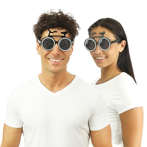 P'TIT CLOWN Fantasie-Brille – Lustige Partybrille – Erwachsene – Perfekt für Kostüm, Karneval, Cosplay, Cocktailabend, tropische Party – Kunststoff (Fahrradbrille) von p'tit clown
