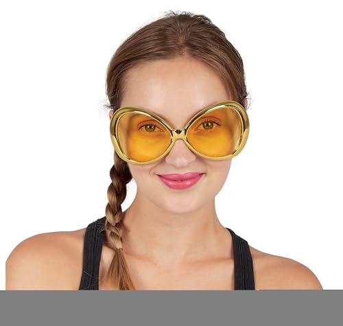 P'tit Clown 20034 Lunettes Disco Fantasiebrille, Einfarbig, Gold, 17 x 8 von p'tit clown