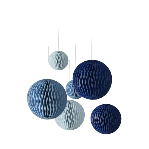 P'tit Clown Cam et Leon – Zubehör für festliche Dekoration, Blau, perfekt für Geburtstag (Kugel, zum Aufhängen, 35 cm, 25 cm, 15 cm) von p'tit clown