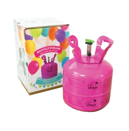 PtitClown - Einweg-Heliumflasche für Luftballons - Einfach zu verwenden - Für Partydekorationen, Geburtstage, Hochzeiten, Taufen, Bälle, Weihnachten, Neujahr - Luftballons nicht inbe (20 BALLONS) von p'tit clown