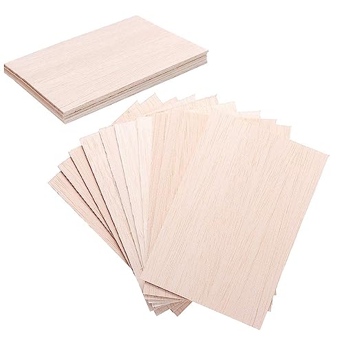 pQirnvIL 15 Pack Unfertige Platten, DüNne Platte für Haus Flugzeuge Schiff Boot Kunst und,DIY Ornamente von pQirnvIL