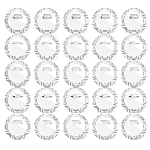 pQirnvIL 3-DIY-Knopfnadeln, Durchsichtige Bastelknopf-Abzeichen, Pin-Back-Knöpfe für Schulprojekte, 25 Stück pQirnvIL 3-DIY-Knopfnadeln, Durchsichtige Bastelknopf-Abzeichen, Pin-Back-Knöpfe für Schulprojekte, 25 Stück von pQirnvIL