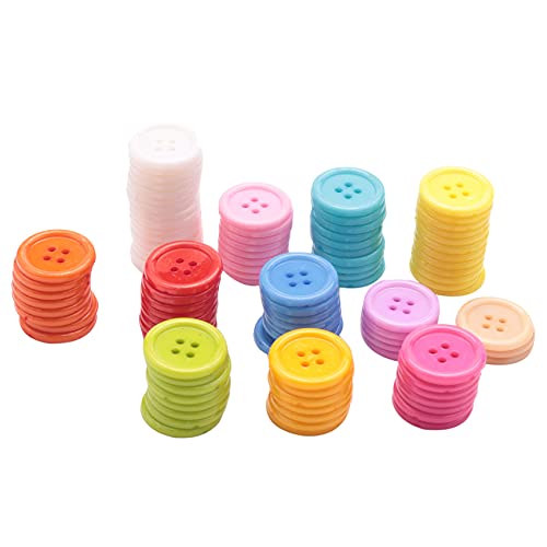 pQirnvIL DIY Farbe Zufaellig Lot von 100 Craft Sewing Buttons fuer Kinder DIY Spielzeug, Kunststoff, zufaellige Farbe, 20mm von pQirnvIL