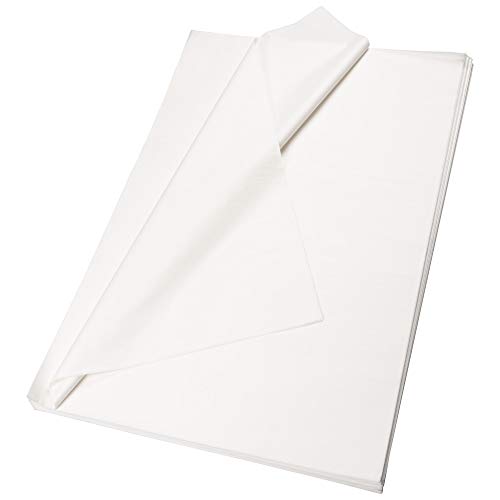 packer PRO Packung mit 500 Blatt Seidenpapier für Kleidung, Geschenke, Weiß, 75 x 50 cm von packer PRO