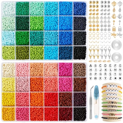 3mm Perlen für Armbänder, Perlen zum Auffädeln Buchstabenperlen, Glasperlen Perlen Set Selber Machen, Armband Perlen Beads für DIY Kinder Erwachsene 3mm Perlen für Armbänder, Perlen zum Auffädeln Buchstabenperlen, Glasperlen Perlen Set Selber Machen, Armband Perlen Beads für DIY Kinder Erwachsene von packra