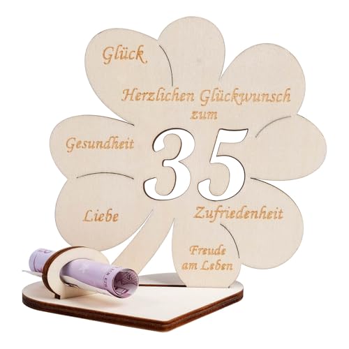 Geldgeschenke Geburtstag, Kleeblatt Glück Geldgeschenk 35 Geburtstag Frauen Männer, Geldgeschenk aus Holz Holz Schild Gästebuch für Geburtstag Hochzeit Geschenk, Personalisiert Tischdekoration Geldgeschenke Geburtstag, Kleeblatt Glück Geldgeschenk 35 Geburtstag Frauen Männer, Geldgeschenk aus Holz Holz Schild Gästebuch für Geburtstag Hochzeit Geschenk, Personalisiert Tischdekoration von packra