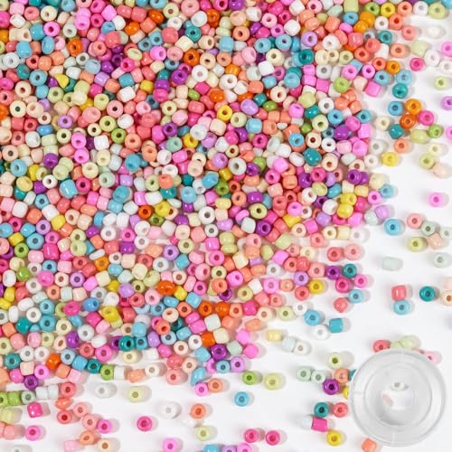 Perlen für Armbänder, Bunte Perlen zum Auffädeln 3mm, Glasperlen Perlenset Armbänder Selber Machen, Armband Perlen Beads for Bracelet Charm Kit Perlen für Armbänder, Bunte Perlen zum Auffädeln 3mm, Glasperlen Perlenset Armbänder Selber Machen, Armband Perlen Beads for Bracelet Charm Kit von packra