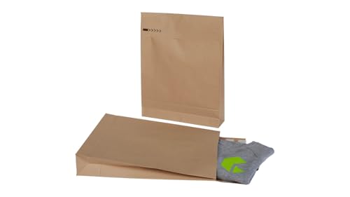 200x E-Commerce-Mailer Versandtüte Versandbeutel 350 x 450 mm A3 Selbstklebestreifen + Retourenstreifen 120g/qm Braun Faltentasche Versandtasche Umschlag von packster