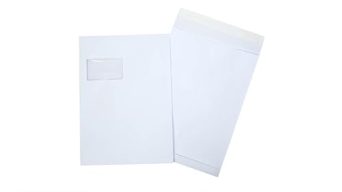 200x Faltentasche Versandtasche mit Fenster 229 x 324 mm A4 Selbstklebestreifen 130g/qm Weiss mit Klotzboden Faltenversandtasche 200x Faltentasche Versandtasche mit Fenster 229 x 324 mm A4 Selbstklebestreifen 130g/qm Weiss mit Klotzboden Faltenversandtasche von packster