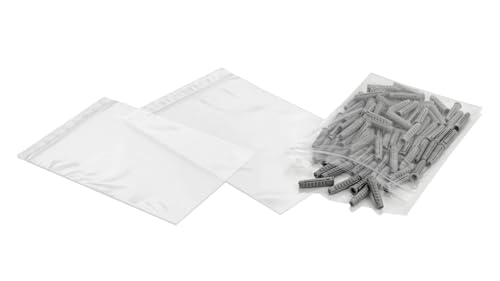 packster 1000x Druckverschlussbeutel, Zip Lock Bags, Schnellverschluß Tüten 200 x 300 mm 90 µm Druckverschluss Transparent Lebensmittelecht von packster