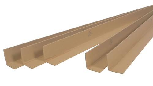 packster 100x Kantenschutzleiste Kantenschutzwinkel Pappe 3 mm 800 mm 50 x 50 mm 3 mm Braun von packster