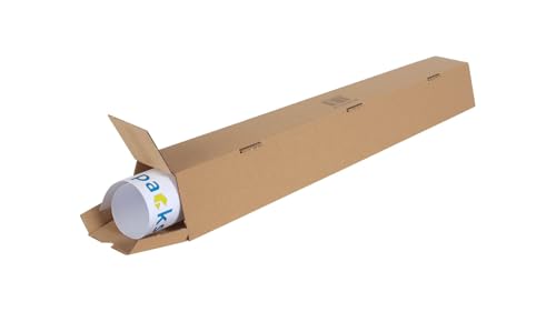 packster 20x Trapez-Versandverpackung 860 mm x 105/55 mm Braun von packster