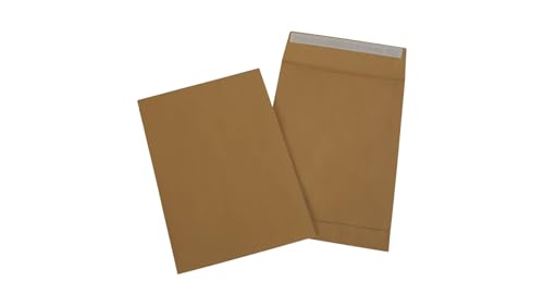 packster 250x Faltentasche Versandtasche 280 x 400 x 40 mm E4 ohne Fenster Selbstklebestreifen 150g/qm Braun mit Klotzboden Faltenversandtasche ohne Fenster von packster
