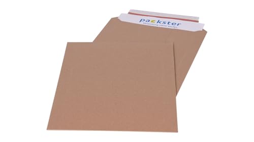 packster 400x Vollpapp-Versandtasche 315 x 240 x 52 mm Selbstklebestreifen 400g/qm Braun Vollpapptaschen von packster