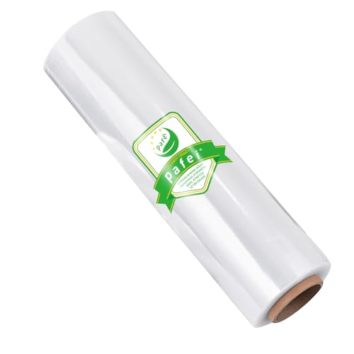 PAFEI 45,7 cm x 45,7 cm x 450 m dicke Kunststoff-Rolle, industrielle Schrumpffolie für Umzüge, strapazierfähig, 800 % Stretch, für Paletten, Verpackung, Versand und Möbelschutz, 1 Rolle PAFEI 45,7 cm x 45,7 cm x 450 m dicke Kunststoff-Rolle, industrielle Schrumpffolie für Umzüge, strapazierfähig, 800 % Stretch, für Paletten, Verpackung, Versand und Möbelschutz, 1 Rolle von pafei