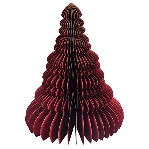 Tannenbaum Deko 3D / mit Magnetverschluss/Premium Qualität/Weihnachtsbaum aus Pappe 30cm in Maroon/Pajoma von pajoma