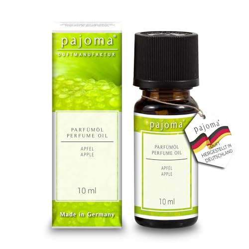pajoma® Duftöl 10 ml, Apfel | feinste Parfümöle für Aromatherapie, Duftlampe, Aroma Diffuser, Massage, Naturkosmetik | Premium Qualität von pajoma