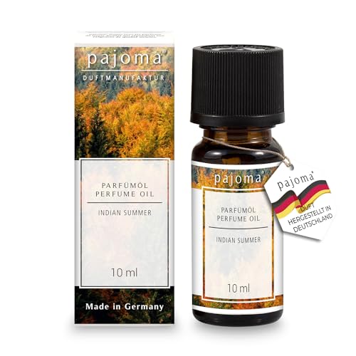 pajoma® Duftöl 10 ml, Indian Summer | feinste Parfümöle für Aromatherapie, Duftlampe, Aroma Diffuser, Massage, Naturkosmetik | Premium Qualität von pajoma