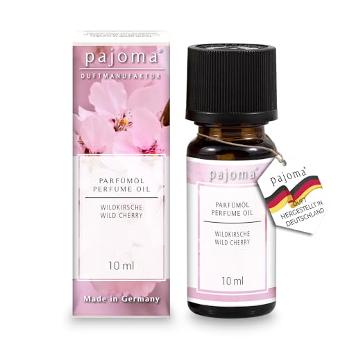 pajoma® Duftöl 10 ml, Wildkirsche | feinste Parfümöle für Aromatherapie, Duftlampe, Aroma Diffuser, Massage, Naturkosmetik | Premium Qualität von pajoma